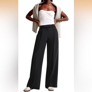 Woman’s Black Amazon/ NiMin wide leg Dress Pants Med New